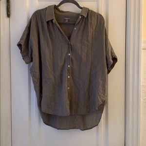 Aerie Linen Summer Button Top - Women’s Medium
